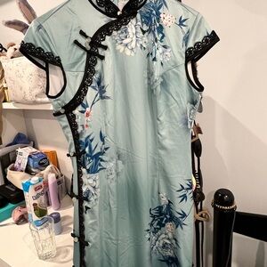 Elegant Floral Cheongsam Dress